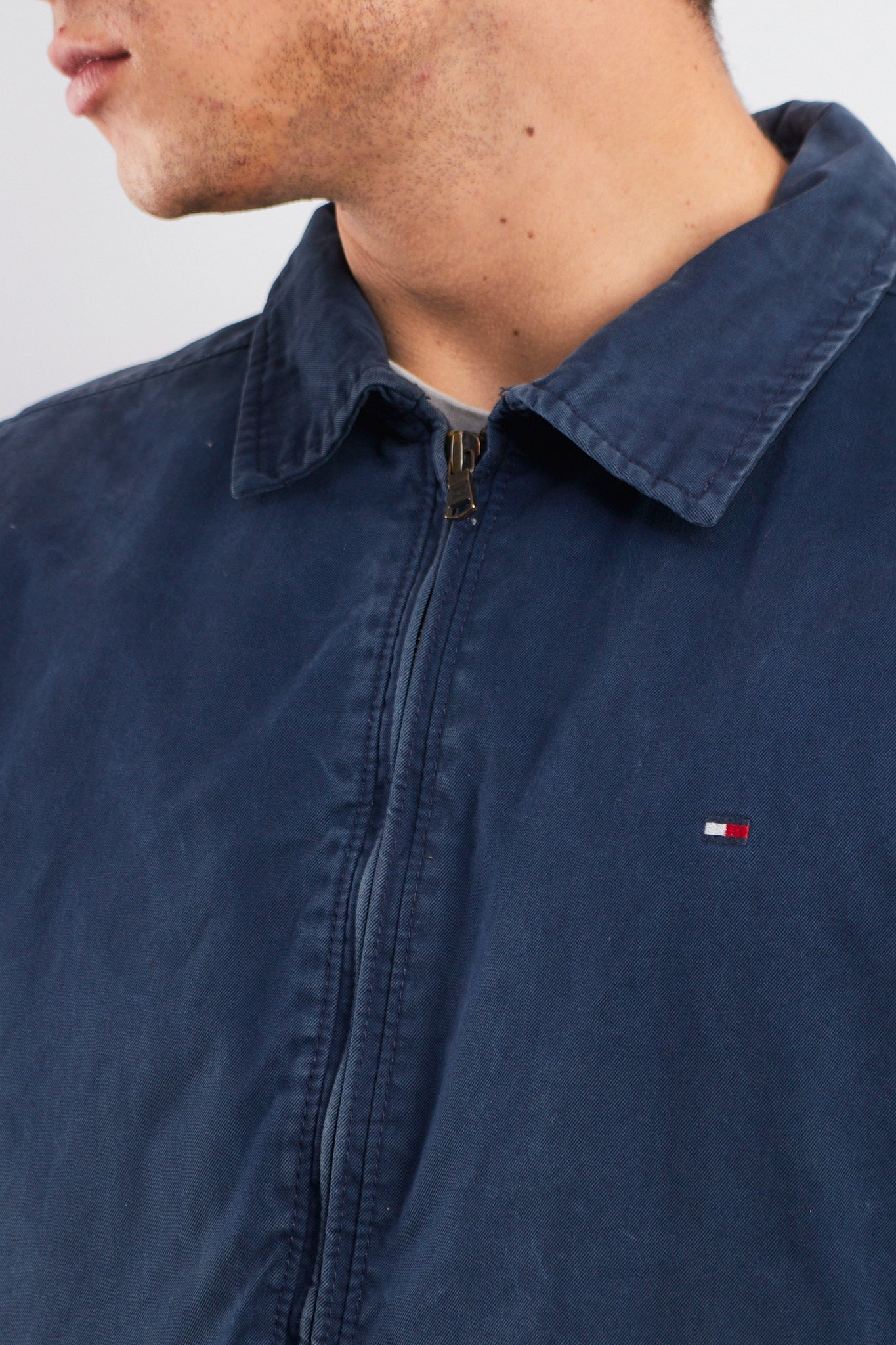 2000 Tommy Hilfiger Navy Harrington Jacket (M)
