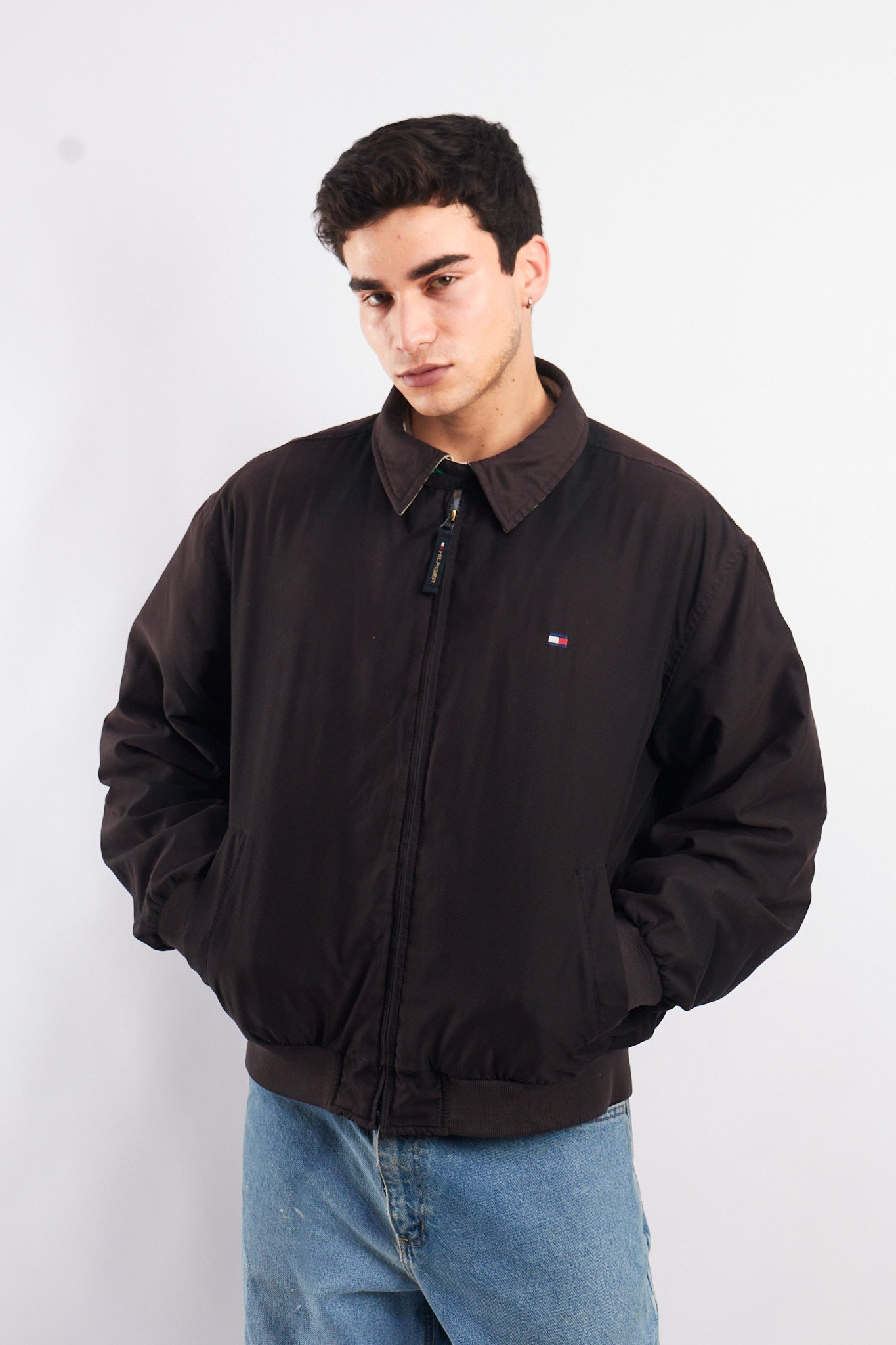 2000 Tommy Hilfiger Black Harrington Jacket (M/L)