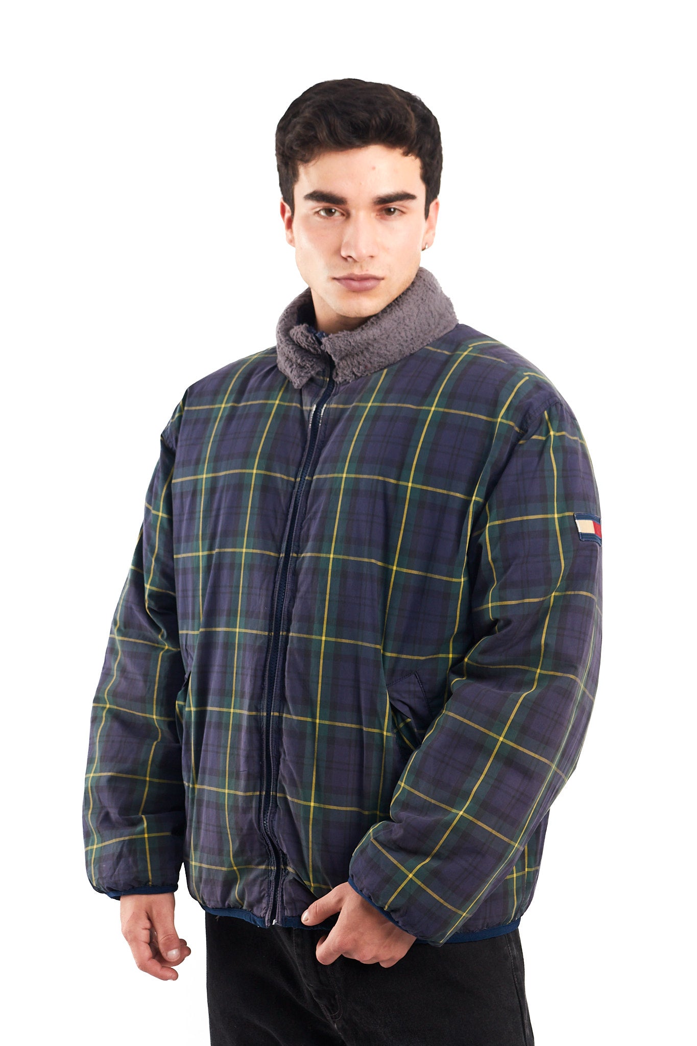 1990 Vintage Tommy Hilfiger Reversible Down Puffer Jacket (M/L)