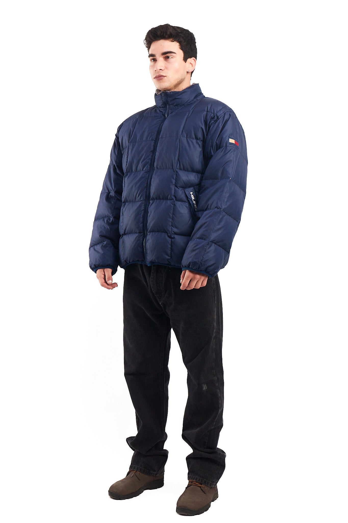 1990 Vintage Tommy Hilfiger Reversible Down Puffer Jacket (M/L)