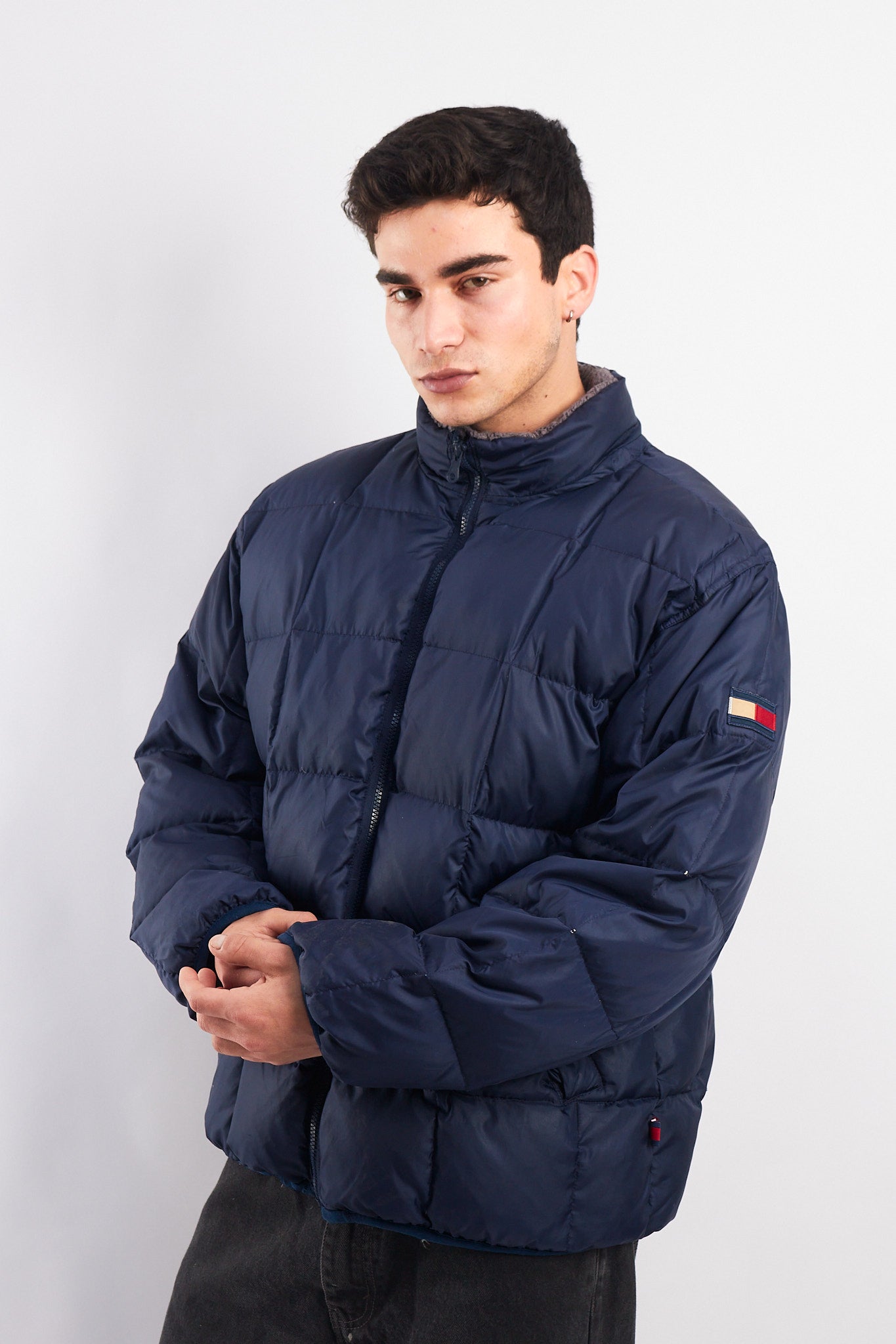 1990 Vintage Tommy Hilfiger Reversible Down Puffer Jacket (M/L)