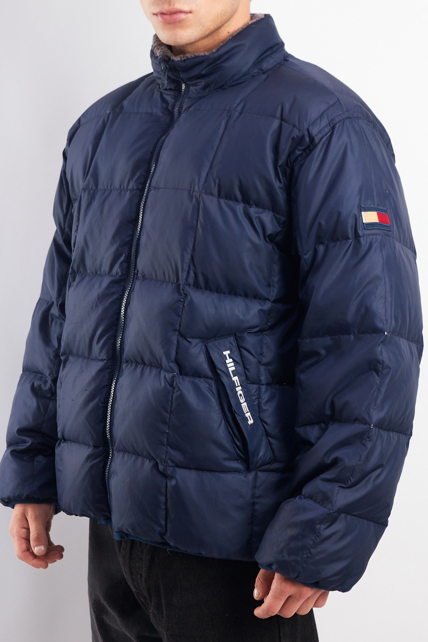 1990 Vintage Tommy Hilfiger Reversible Down Puffer Jacket (M/L)
