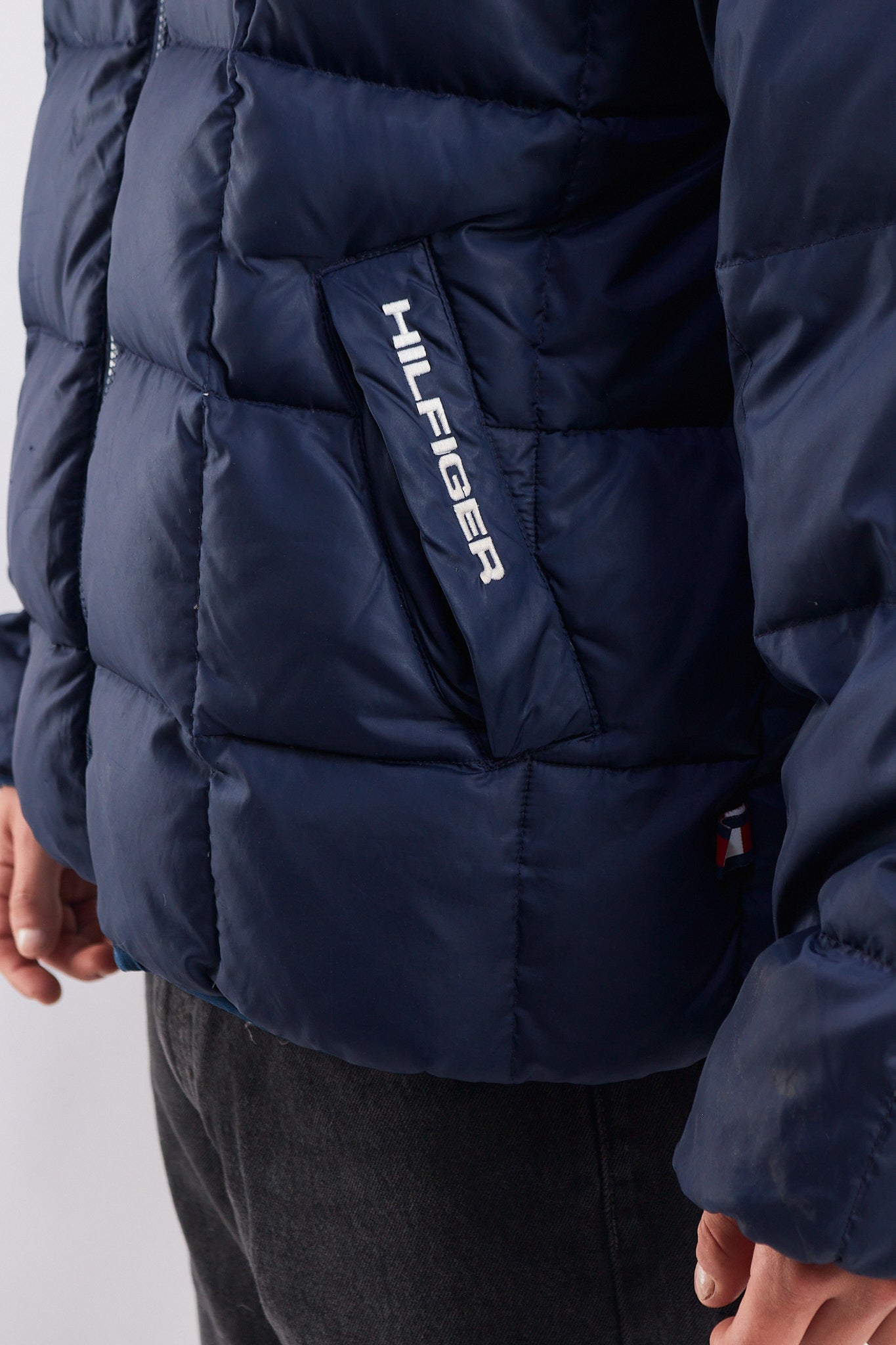 1990 Vintage Tommy Hilfiger Reversible Down Puffer Jacket (M/L)