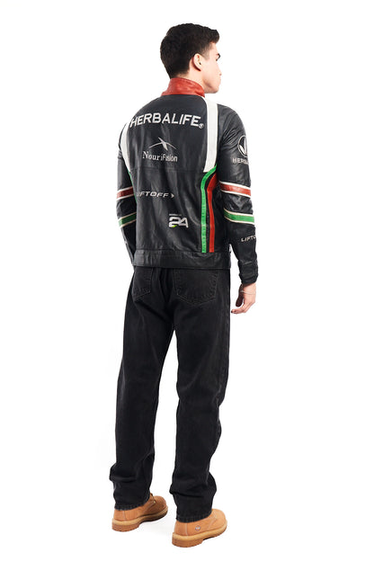 Vintage Herbalife Leather Racing Jacket (S/M)