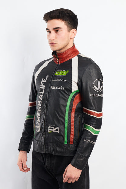 Vintage Herbalife Leather Racing Jacket (S/M)