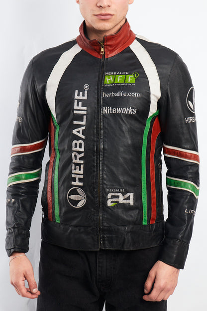 Vintage Herbalife Leather Racing Jacket (S/M)