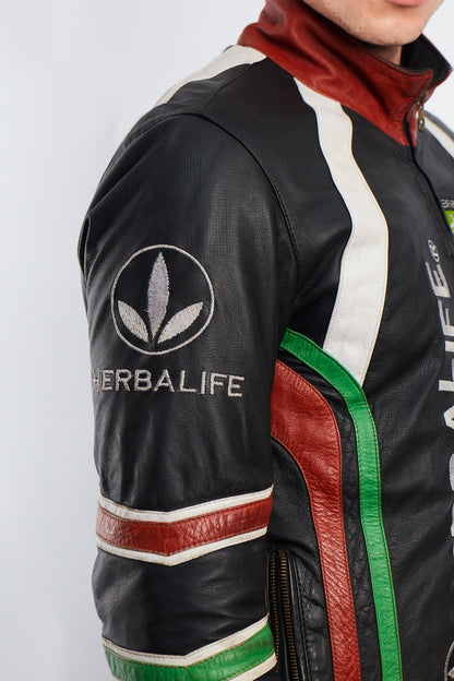 Vintage Herbalife Leather Racing Jacket (S/M)