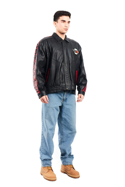 1990 Vintage Corvette Spell Out Leather Racing Jacket (L/XL)