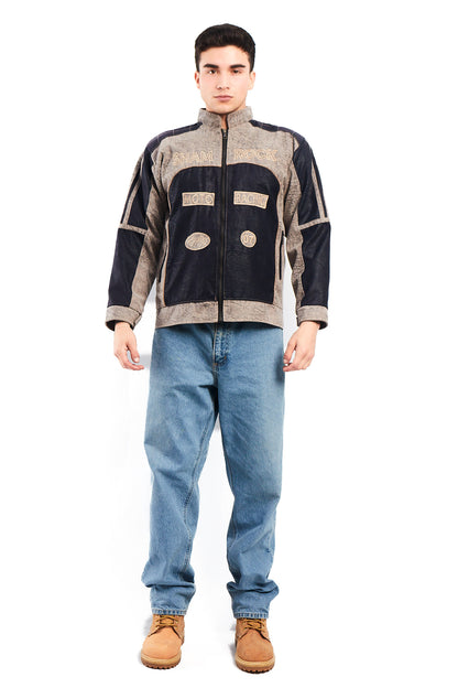 1990 Vintage Shamrock Marbled Racing Jacket (M)