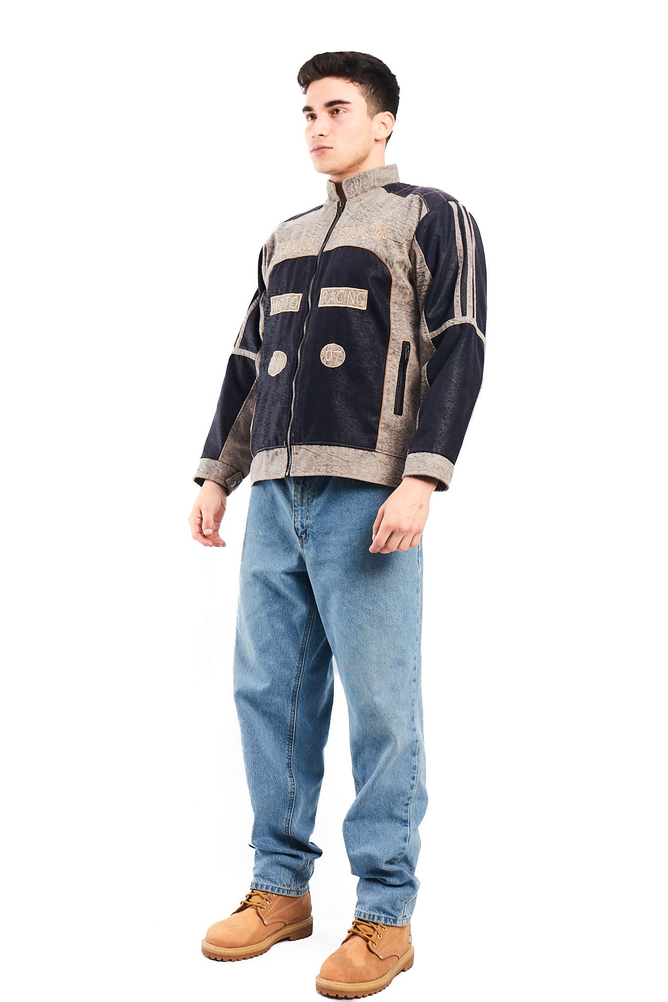 1990 Vintage Shamrock Marbled Racing Jacket (M)