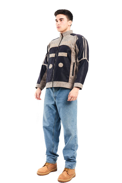 1990 Vintage Shamrock Marbled Racing Jacket (M)