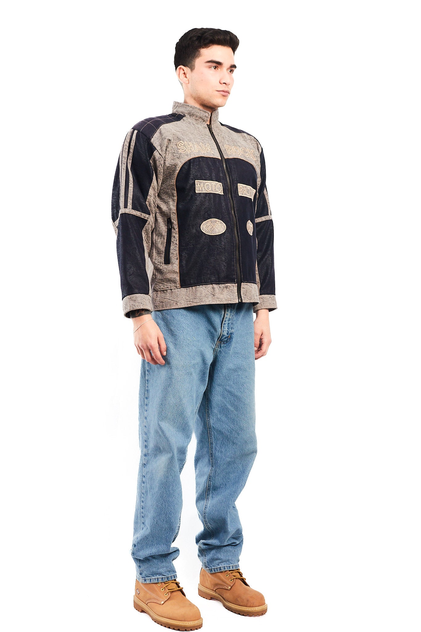 1990 Vintage Shamrock Marbled Racing Jacket (M)