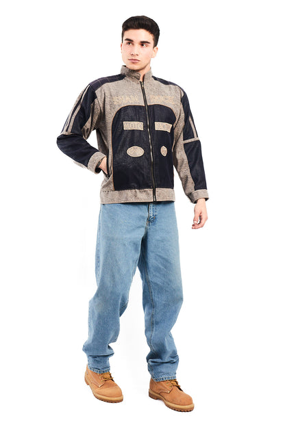 1990 Vintage Shamrock Marbled Racing Jacket (M)