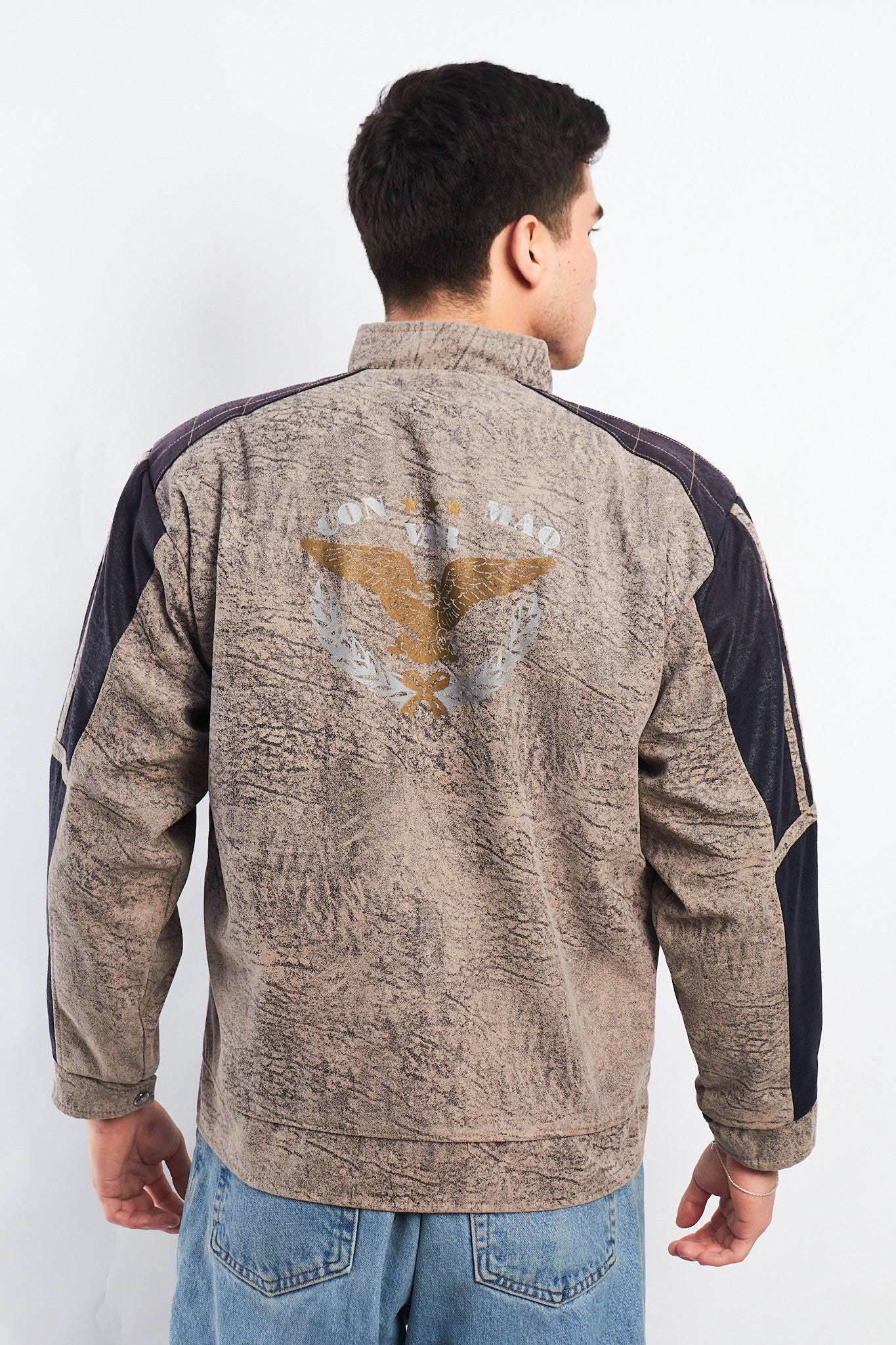 1990 Vintage Shamrock Marbled Racing Jacket (M)