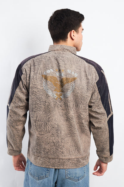 1990 Vintage Shamrock Marbled Racing Jacket (M)
