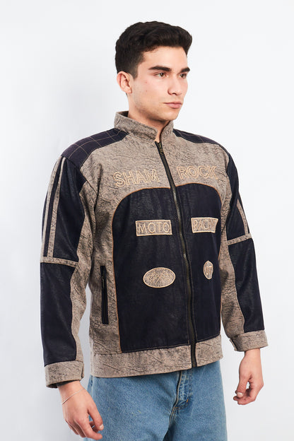 1990 Vintage Shamrock Marbled Racing Jacket (M)