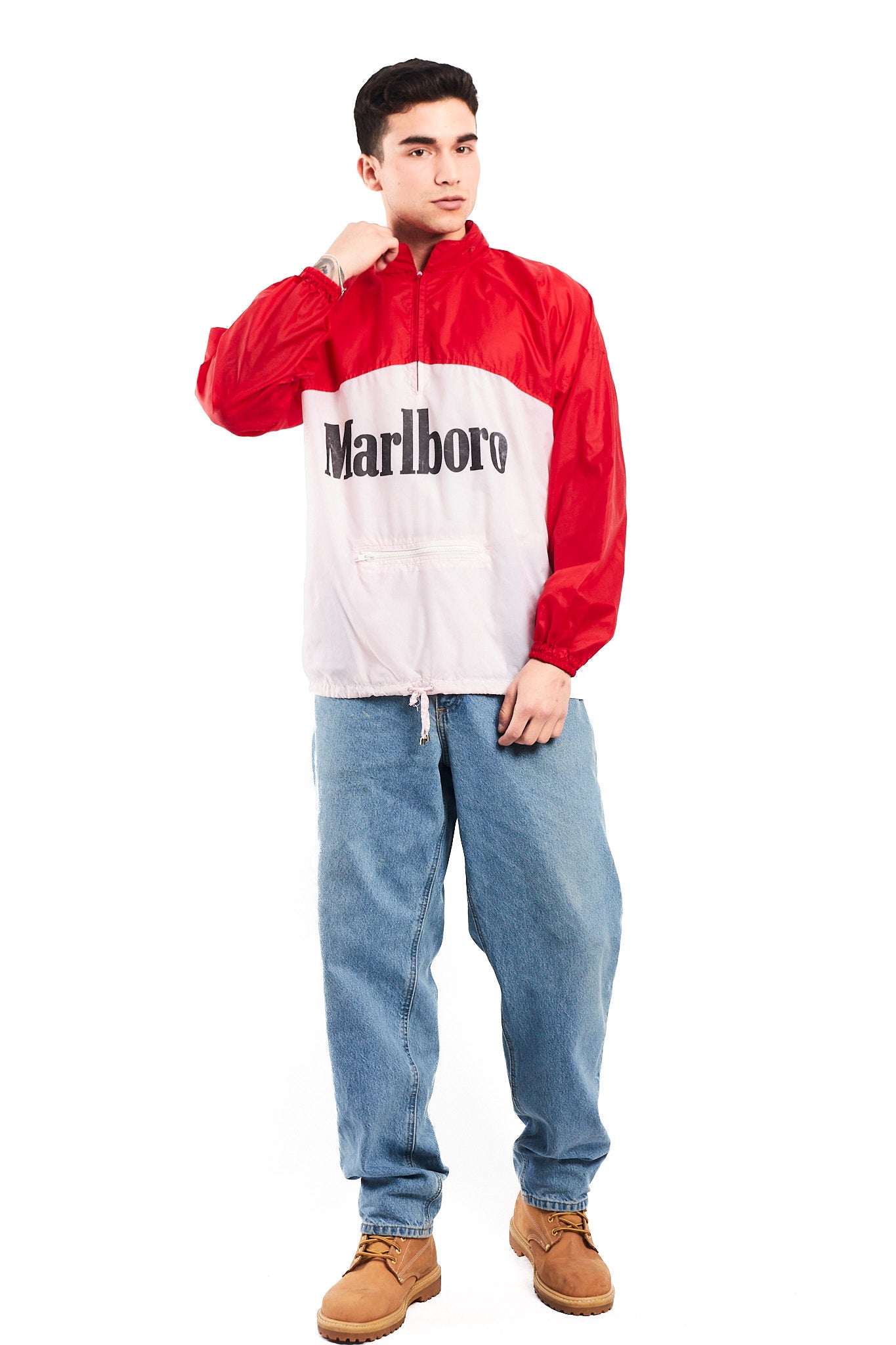 1990 Vintage Marlboro Quarter Zip Windbreaker (M/L)
