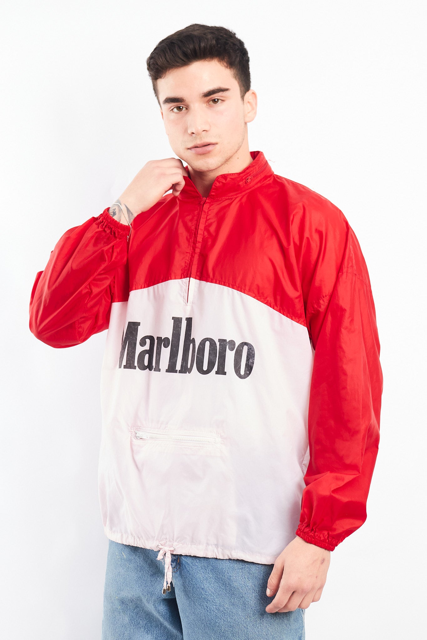 1990 Vintage Marlboro Quarter Zip Windbreaker (M/L)