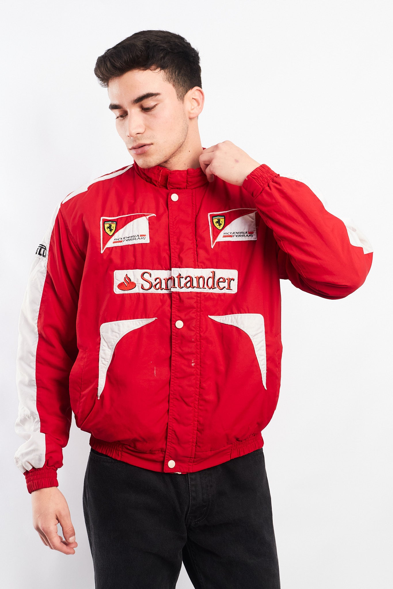2010 Vintage Scuderia Ferrari x Santander Fernando Alonso Racing Jacket (S/M)