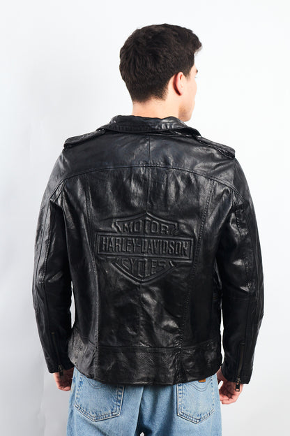 1990 Vintage Harley Davidson Leather Biker Jacket ( M/L)