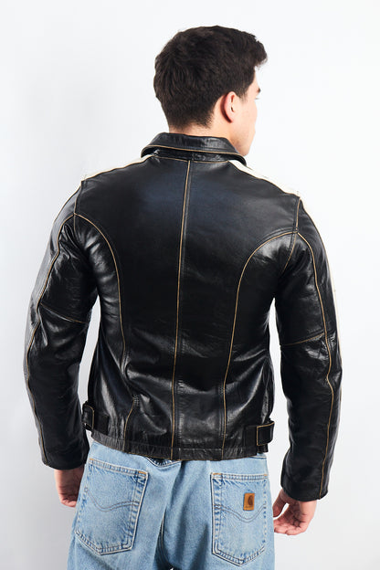 1990 Vintage Yamaha Heavy Leather Jacket (S/M)