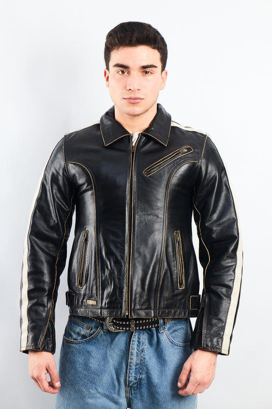 1990 Vintage Yamaha Heavy Leather Jacket (S/M)