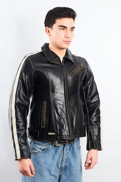 1990 Vintage Yamaha Heavy Leather Jacket (S/M)