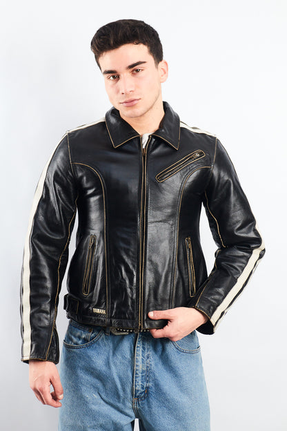 1990 Vintage Yamaha Heavy Leather Jacket (S/M)