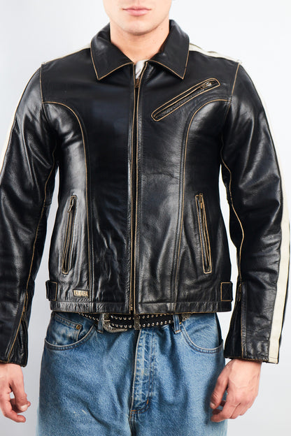 1990 Vintage Yamaha Heavy Leather Jacket (S/M)