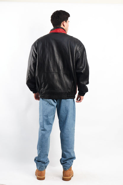 1990 Vintage Nascar Leather Racing Jacket (L)