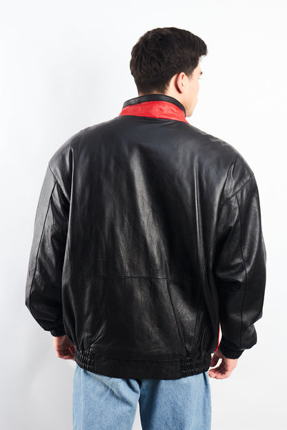 1990 Vintage Nascar Leather Racing Jacket (L)