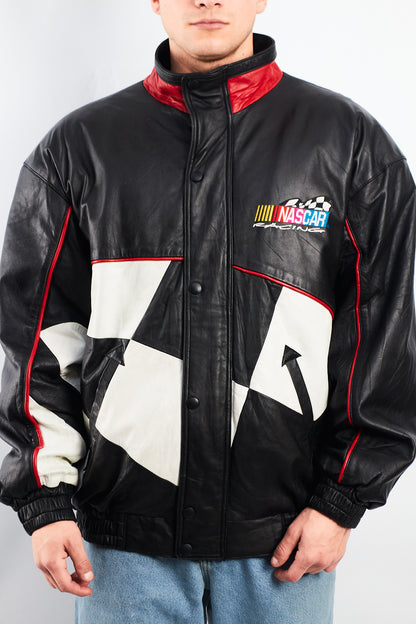1990 Vintage Nascar Leather Racing Jacket (L)