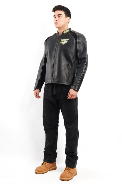 1990 DGO Heavy Leather Moto Jacket (M)