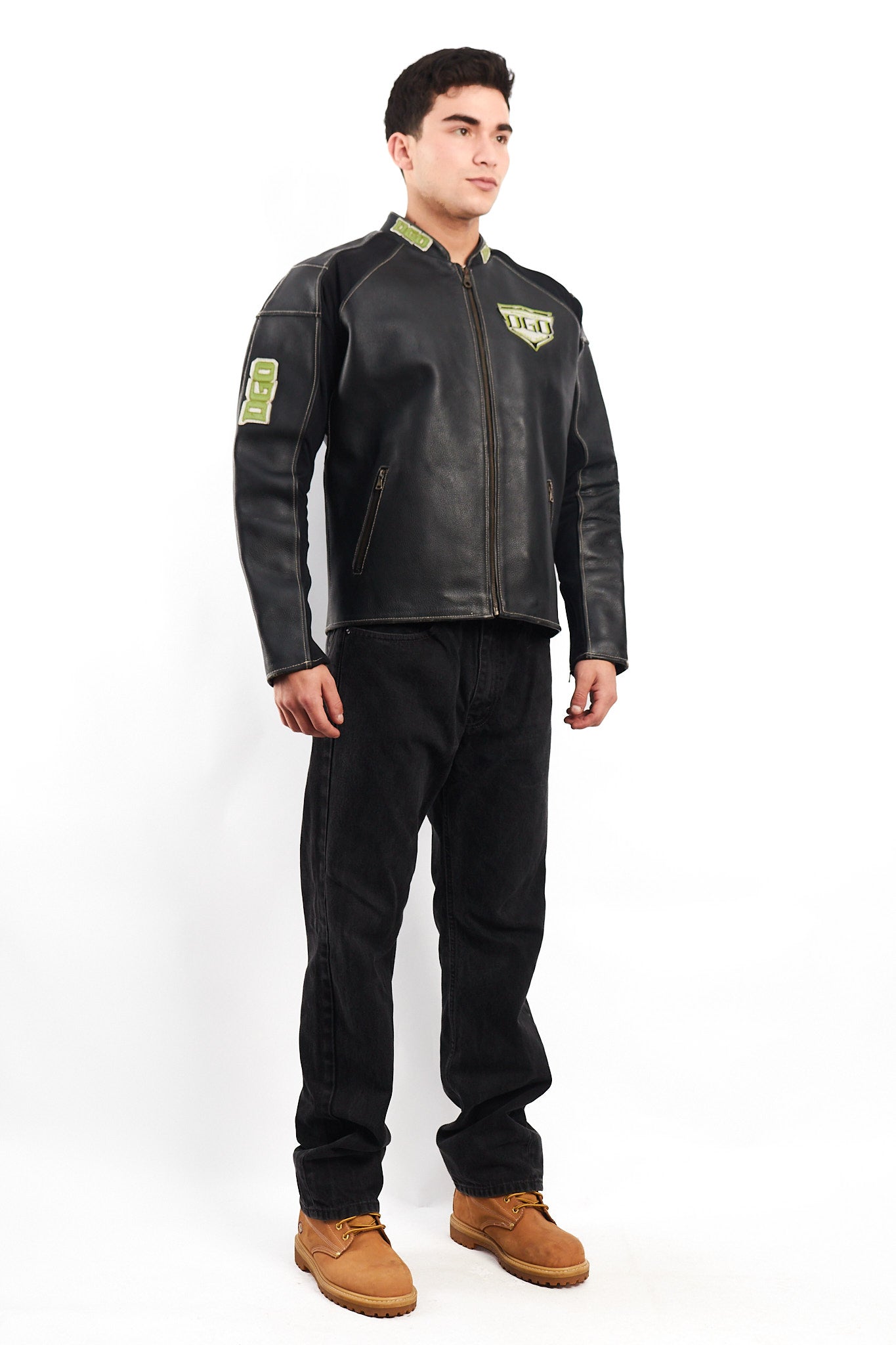 1990 DGO Heavy Leather Moto Jacket (M)