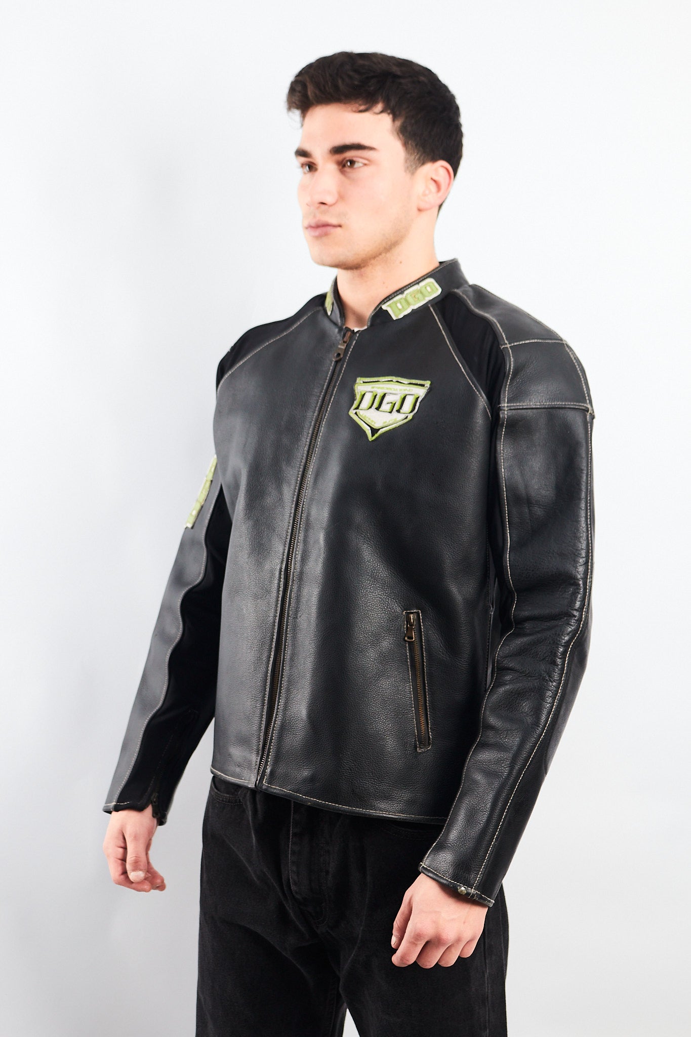 1990 DGO Heavy Leather Moto Jacket (M)