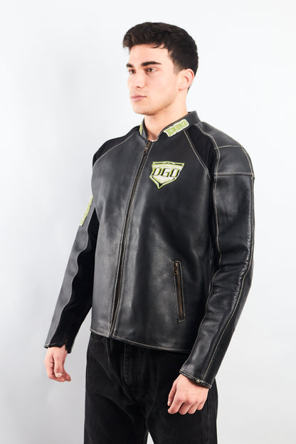 1990 DGO Heavy Leather Moto Jacket (M)