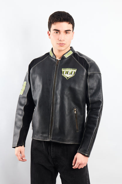 1990 DGO Heavy Leather Moto Jacket (M)