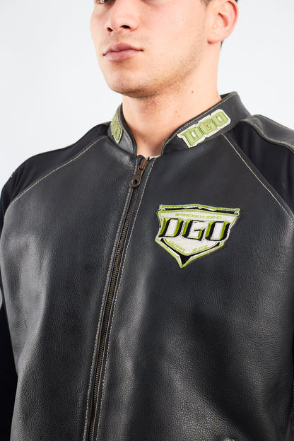 1990 DGO Heavy Leather Moto Jacket (M)