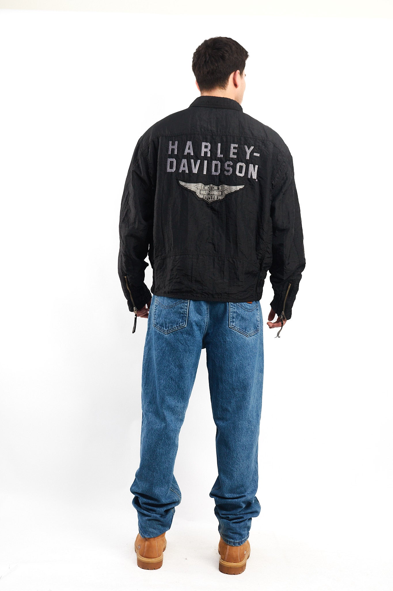 1990 Vintage Harley Davidson Big Logo Windbreaker (L/XL)