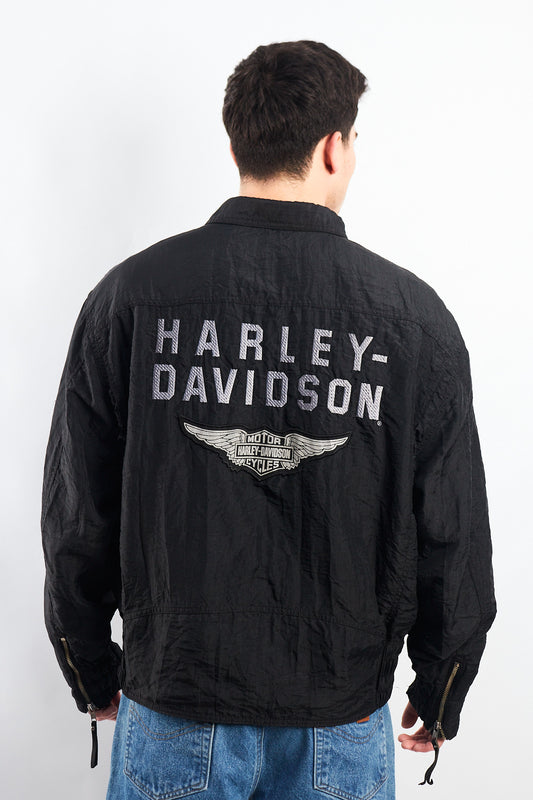 1990 Vintage Harley Davidson Big Logo Windbreaker (L/XL)