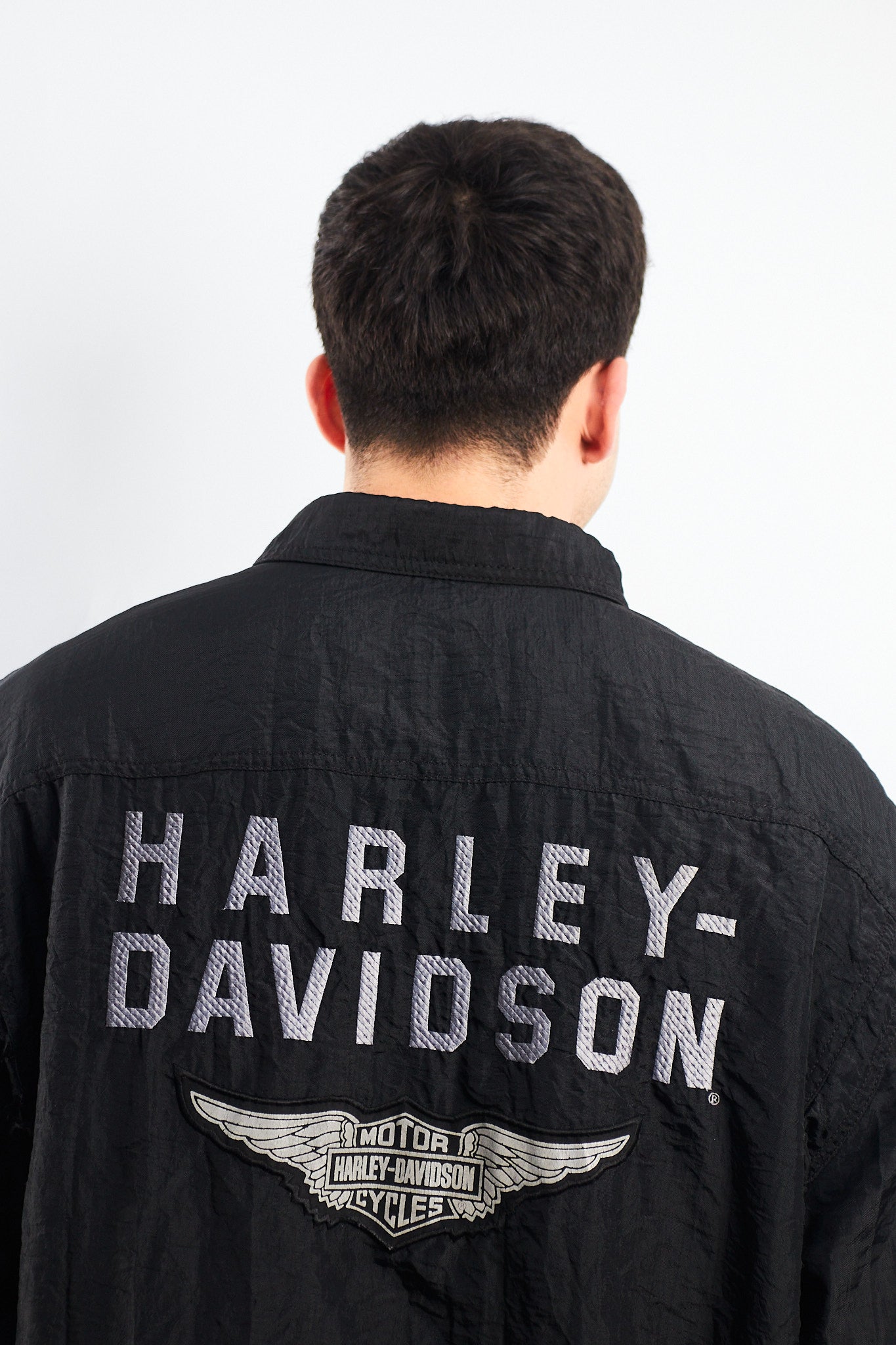 1990 Vintage Harley Davidson Big Logo Windbreaker (L/XL)