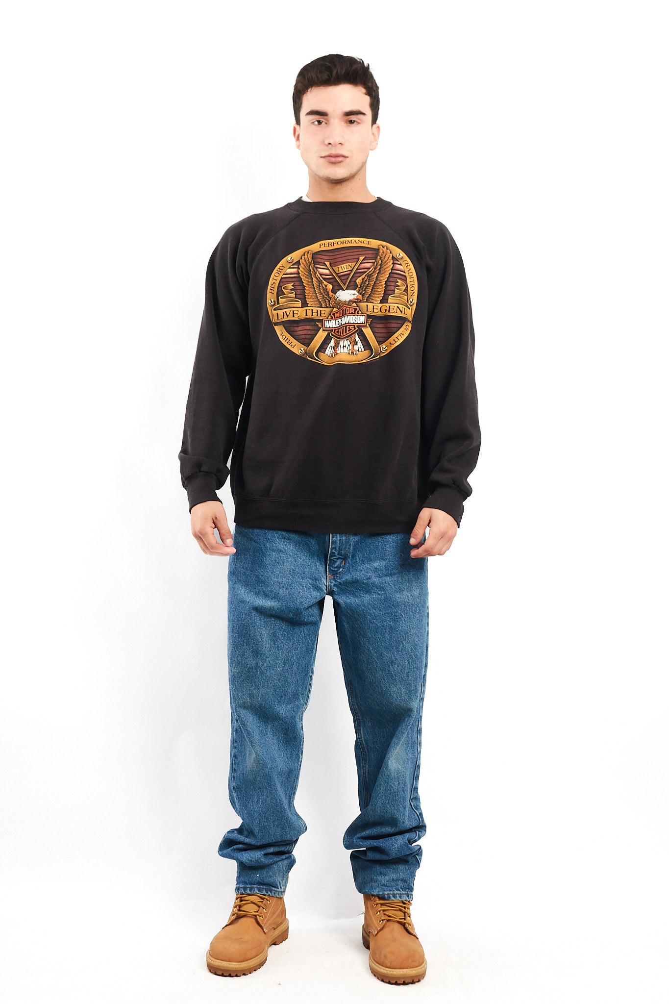 1992 Vintage Harley Davidson Big Logo Crewneck (L)