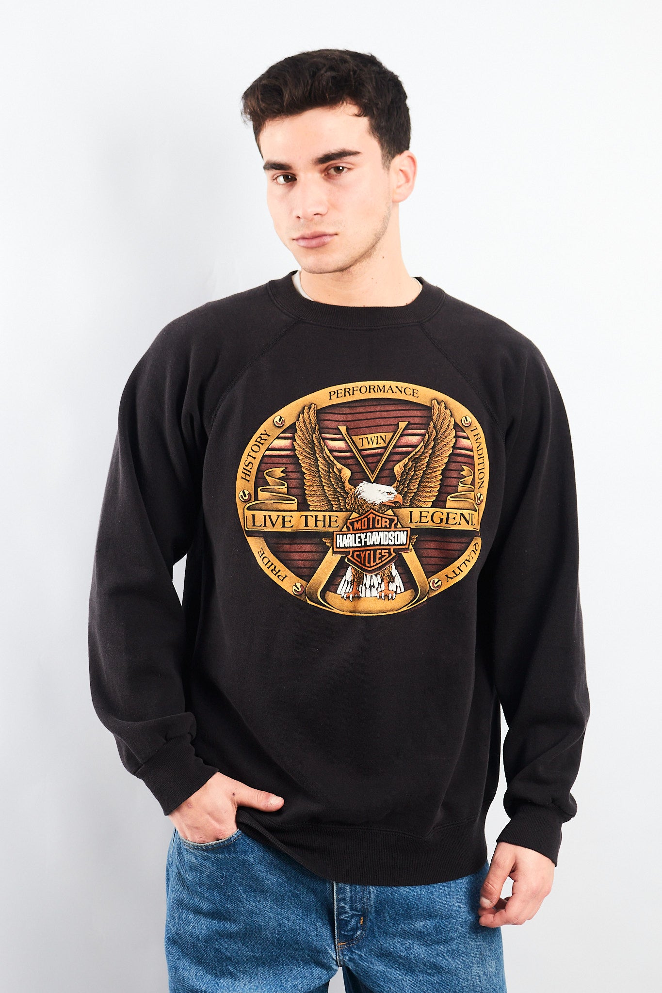 1992 Vintage Harley Davidson Big Logo Crewneck (L)