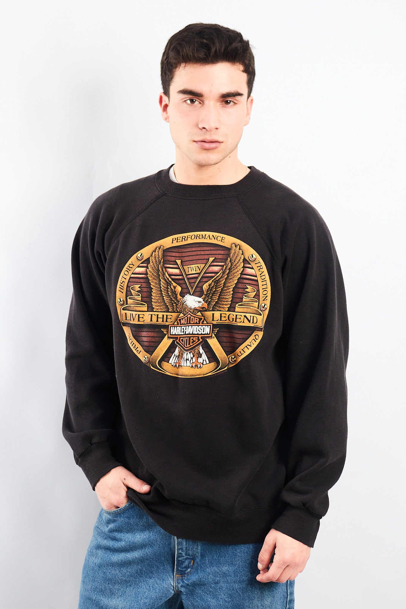 1992 Vintage Harley Davidson Big Logo Crewneck (L)