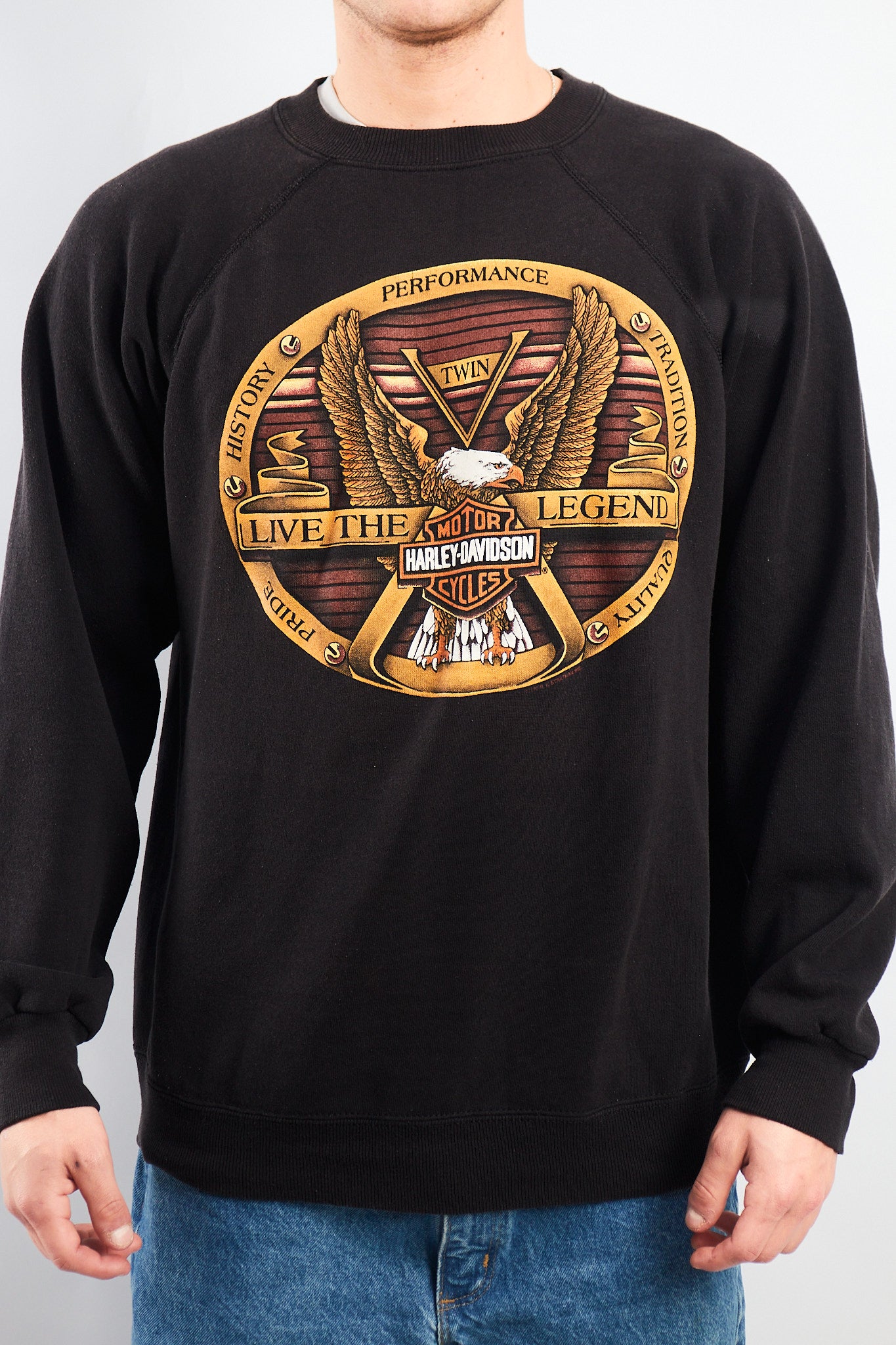 1992 Vintage Harley Davidson Big Logo Crewneck (L)