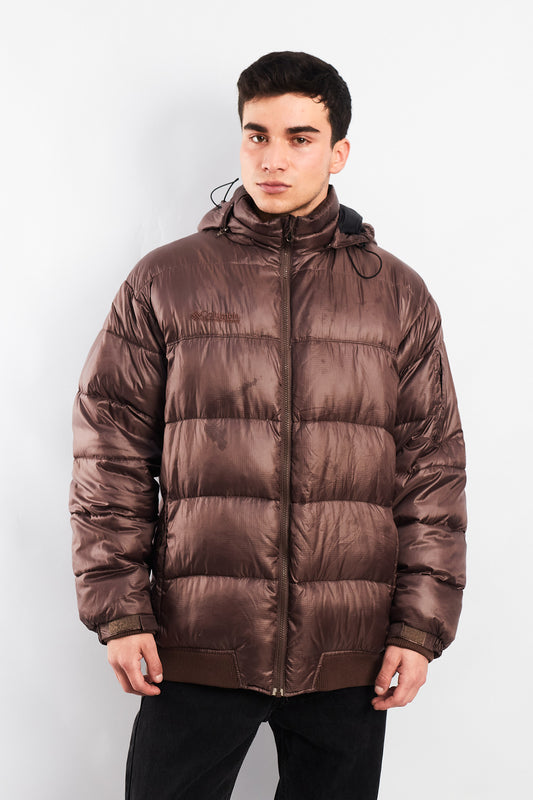 2000 Columbia Impermeable Down Chocolate Puffer Jacket (L)