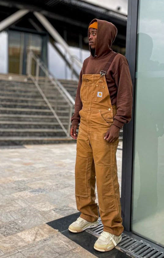 Vintage Carhartt Hamilton Brown Baggy Carpenter Overall (L)
