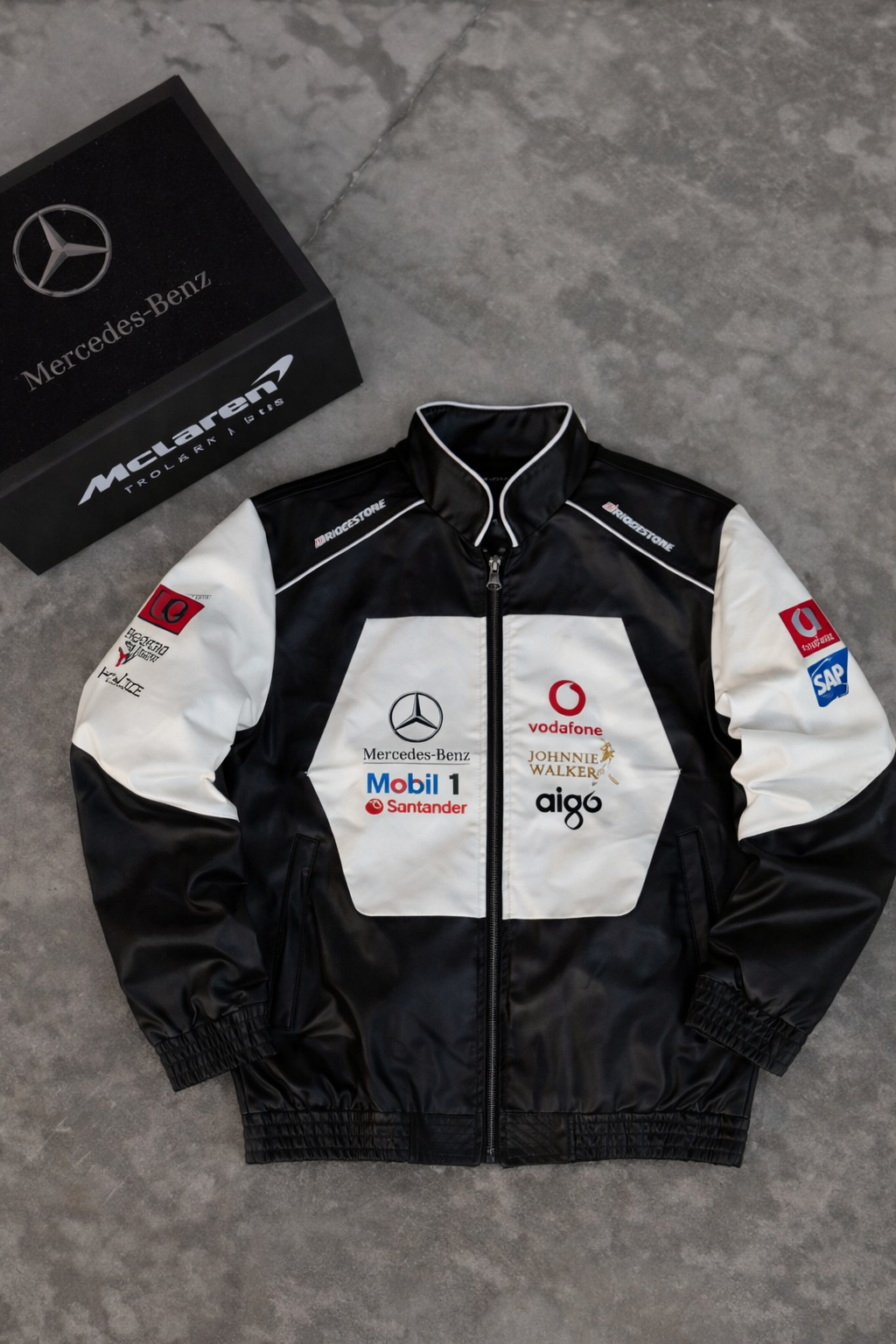 Mercedes Vegan Leather Racing Jacket
