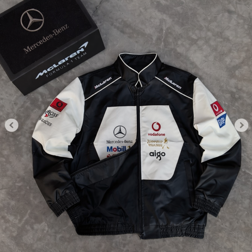 Mercedes Vegan Leather Racing Jacket