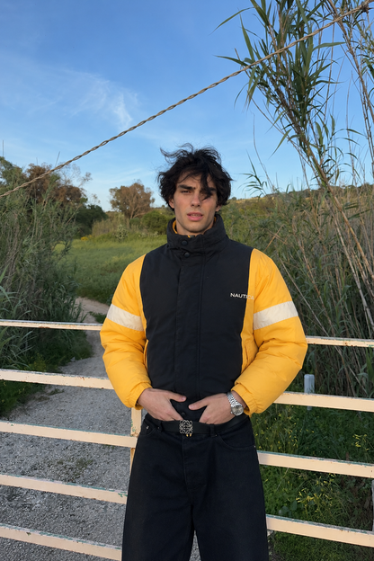 2000 VIntage Nautica Impermeable Reversible Colorblock / Puffer Jacket (L)